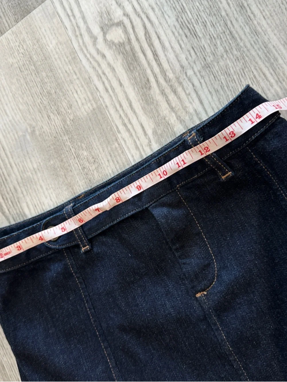 Vintage Ralph Lauren Denim Fit & Flare Midi Skirt 2